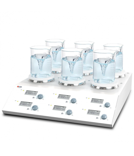 DLAB MS-M-S6 6 Bölmeli Dijital Manyetik Karıştırıcı LCD 200... 1500 rpm / 6 x 3 L